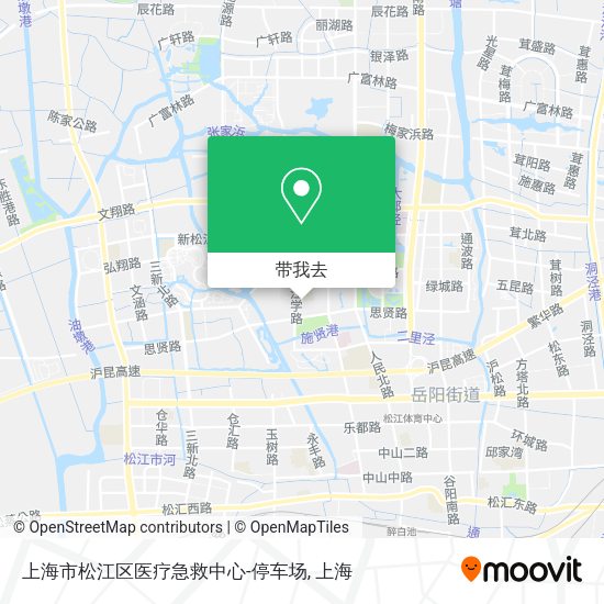 上海市松江区医疗急救中心-停车场地图