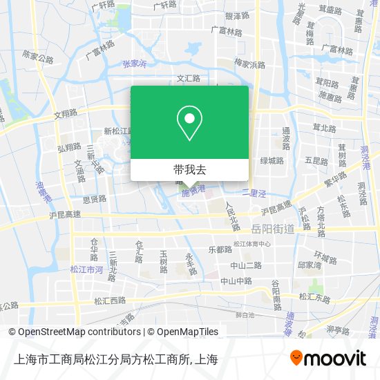 上海市工商局松江分局方松工商所地图