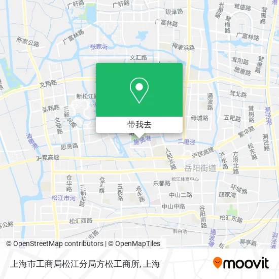 上海市工商局松江分局方松工商所地图