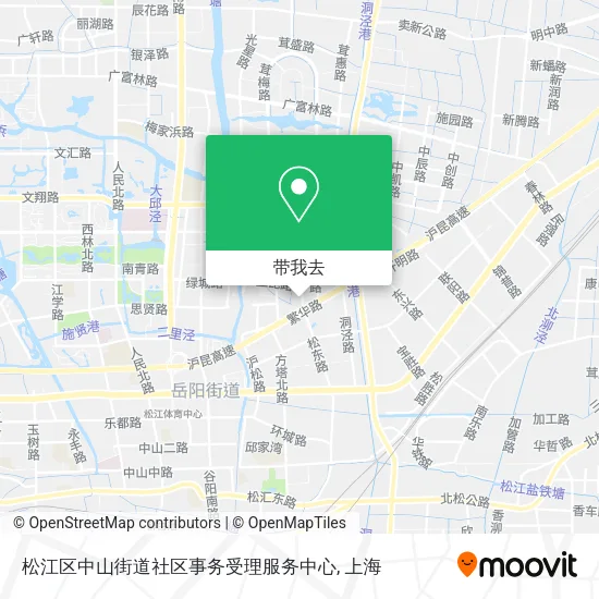松江区中山街道社区事务受理服务中心地图