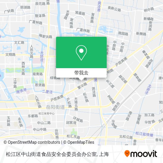 松江区中山街道食品安全会委员会办公室地图