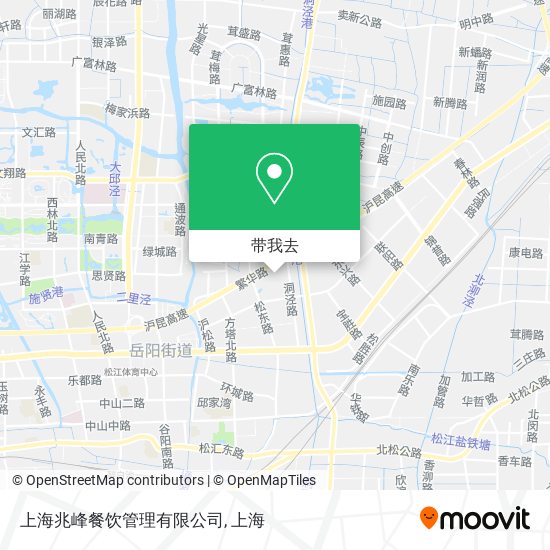 上海兆峰餐饮管理有限公司地图