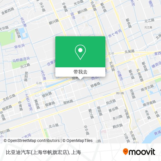 比亚迪汽车(上海华帆旗宏店)地图