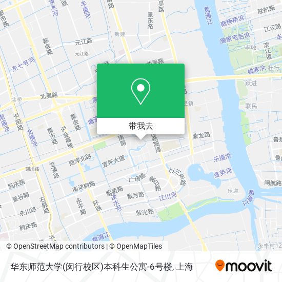 华东师范大学(闵行校区)本科生公寓-6号楼地图