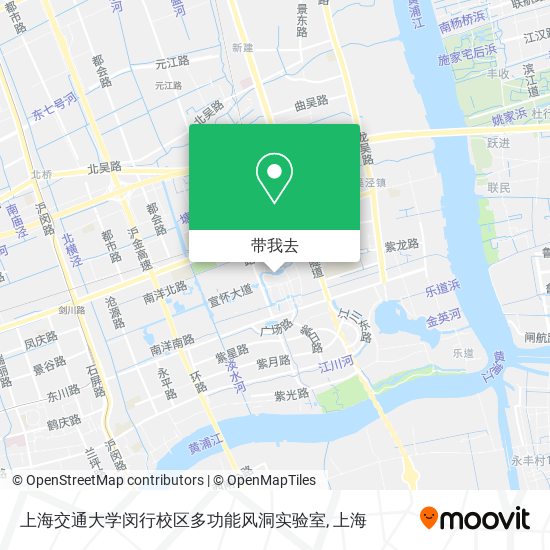 上海交通大学闵行校区多功能风洞实验室地图