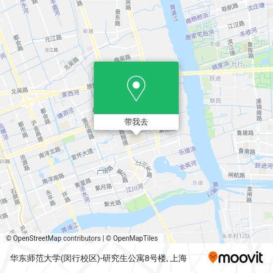 华东师范大学(闵行校区)-研究生公寓8号楼地图