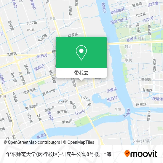 华东师范大学(闵行校区)-研究生公寓8号楼地图