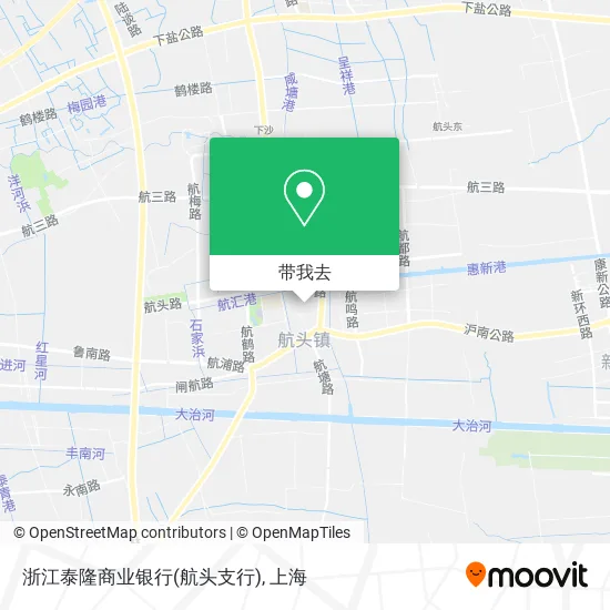 浙江泰隆商业银行(航头支行)地图
