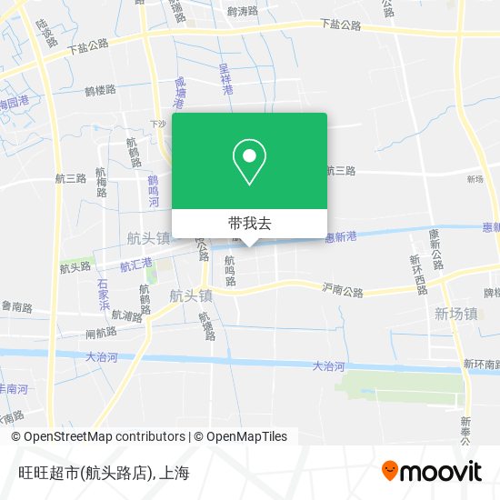 旺旺超市(航头路店)地图