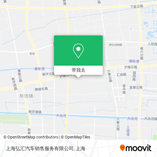 上海弘汇汽车销售服务有限公司地图