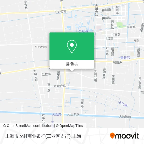 上海市农村商业银行(工业区支行)地图