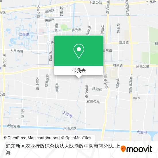 浦东新区农业行政综合执法大队渔政中队惠南分队地图
