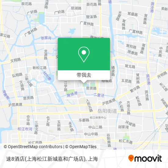 速8酒店(上海松江新城嘉和广场店)地图