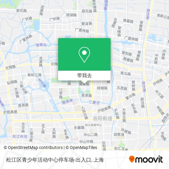 松江区青少年活动中心停车场-出入口地图