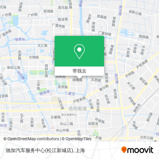 驰加汽车服务中心(松江新城店)地图