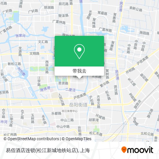 易佰酒店连锁(松江新城地铁站店)地图