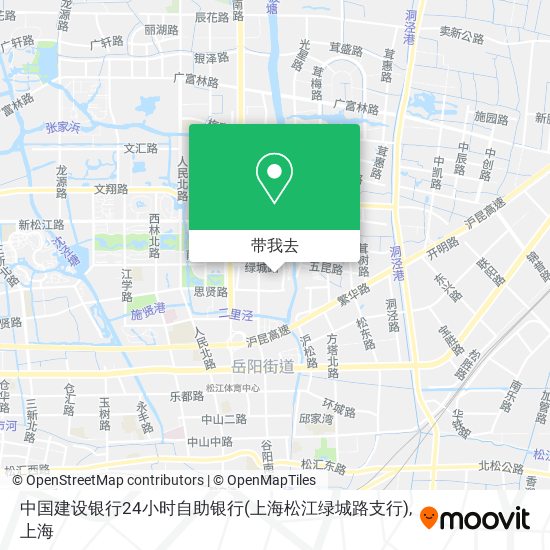 中国建设银行24小时自助银行(上海松江绿城路支行)地图