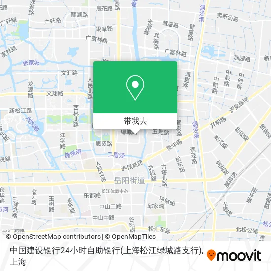 中国建设银行24小时自助银行(上海松江绿城路支行)地图