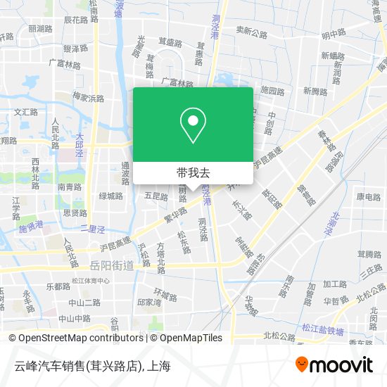 如何坐公交或地铁去中山街道的云峰汽车销售(茸兴路店)?