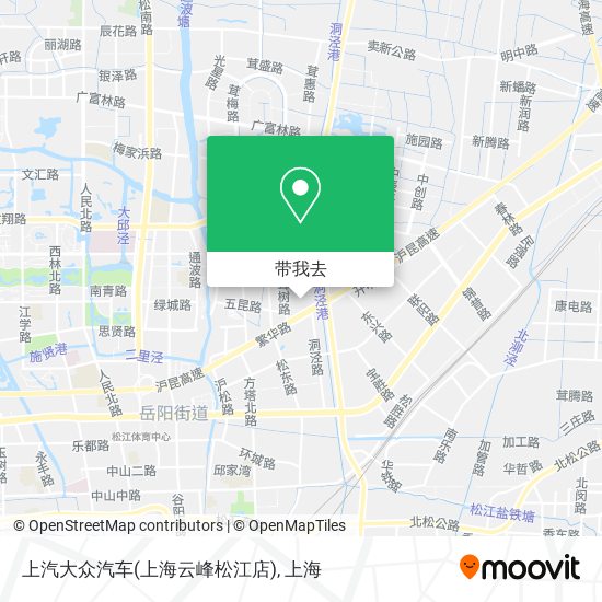 上汽大众汽车(上海云峰松江店)地图