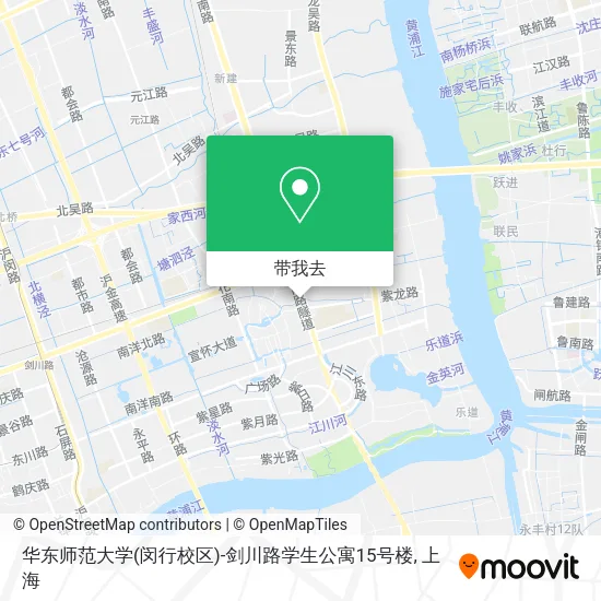 华东师范大学(闵行校区)-剑川路学生公寓15号楼地图