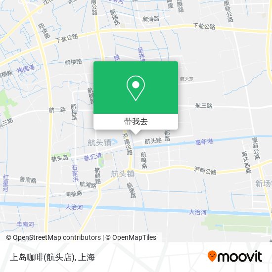 上岛咖啡(航头店)地图