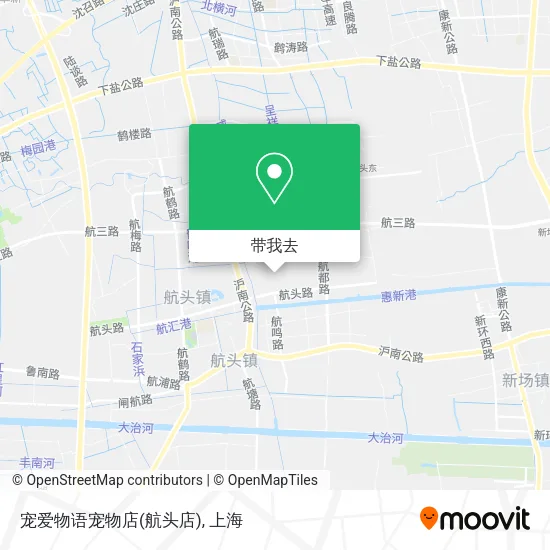 宠爱物语宠物店(航头店)地图