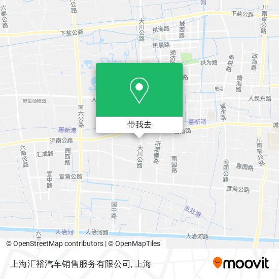 上海汇裕汽车销售服务有限公司地图