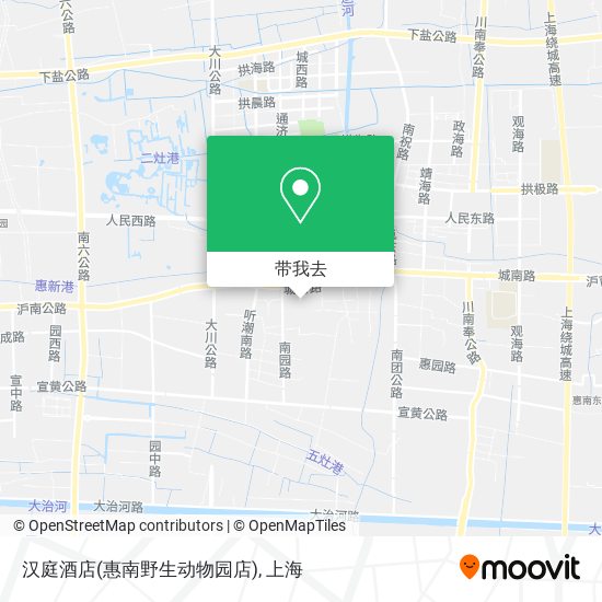 汉庭酒店(惠南野生动物园店)地图
