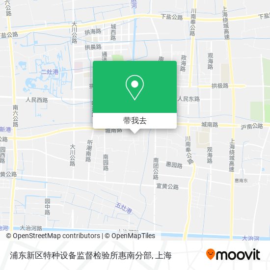 浦东新区特种设备监督检验所惠南分部地图