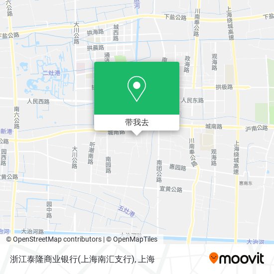 浙江泰隆商业银行(上海南汇支行)地图