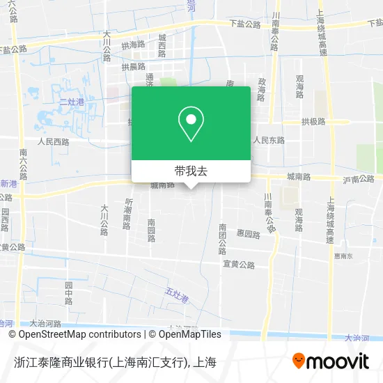 浙江泰隆商业银行(上海南汇支行)地图