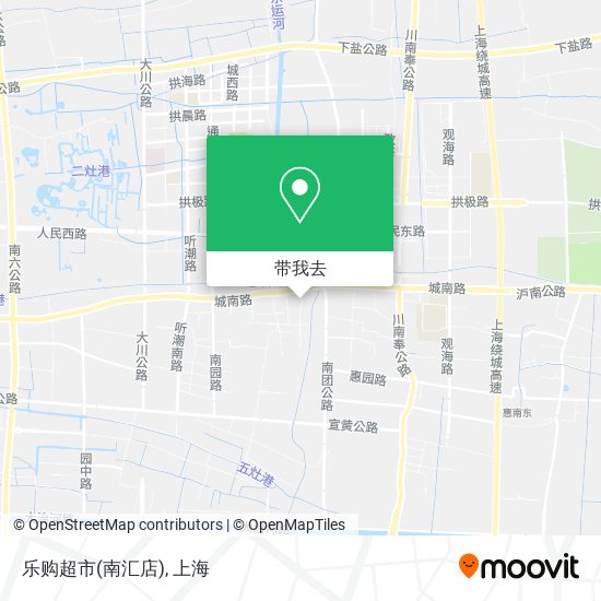 乐购超市(南汇店)地图