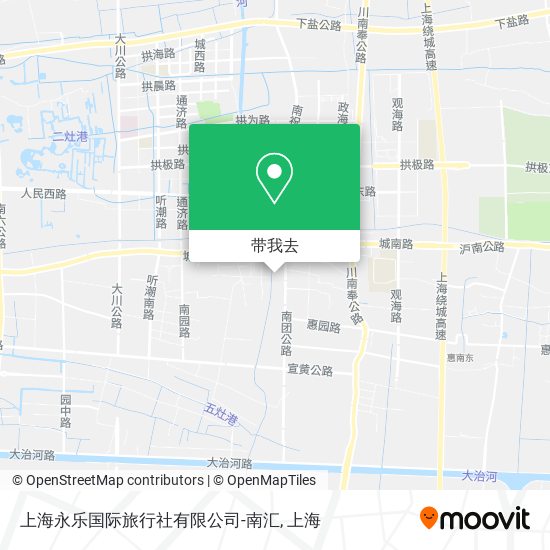 上海永乐国际旅行社有限公司-南汇地图