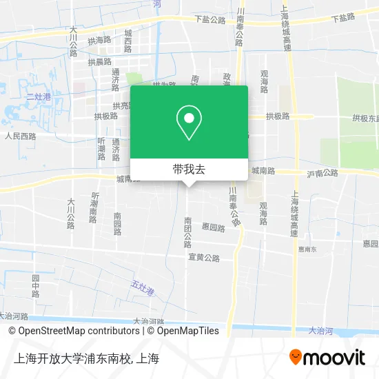 上海开放大学浦东南校地图