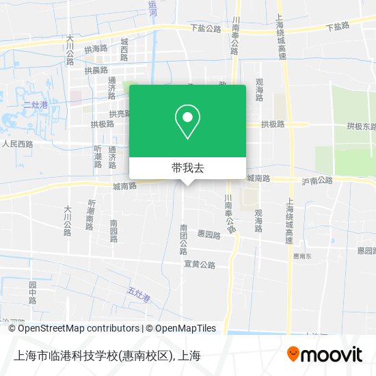 上海市临港科技学校(惠南校区)地图