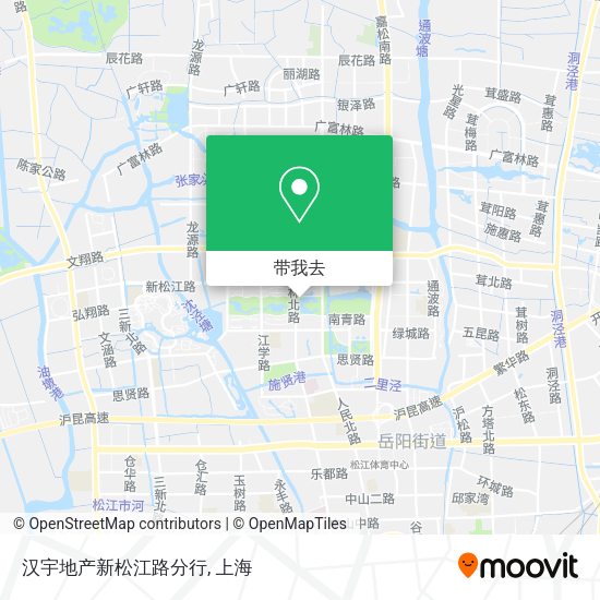 汉宇地产新松江路分行地图