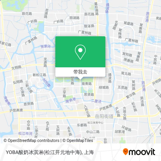 YOBA酸奶冰淇淋(松江开元地中海)地图