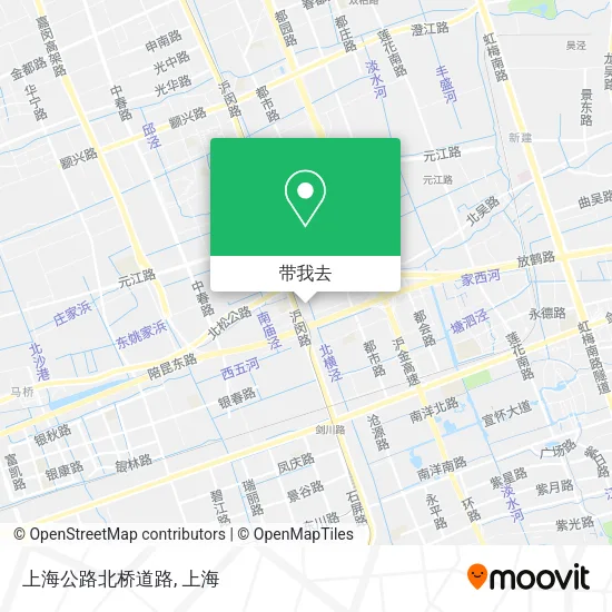上海公路北桥道路地图