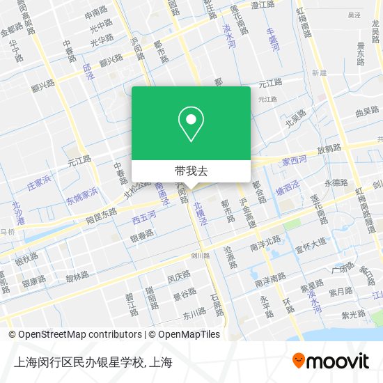 上海闵行区民办银星学校地图