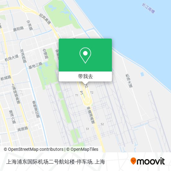 上海浦东国际机场二号航站楼-停车场地图