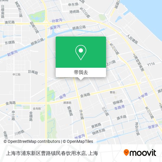 上海市浦东新区曹路镇民春饮用水店地图
