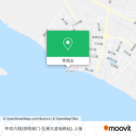 申崇六线(崇明南门-五洲大道地铁站)地图