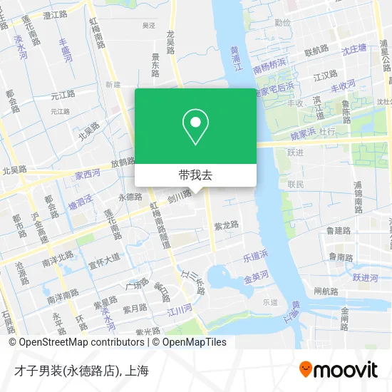 才子男装(永德路店)地图