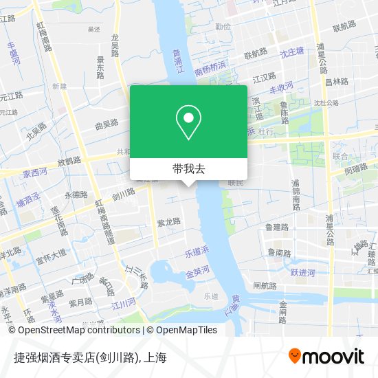 捷强烟酒专卖店(剑川路)地图