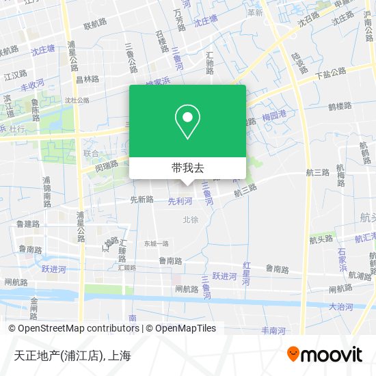 天正地产(浦江店)地图