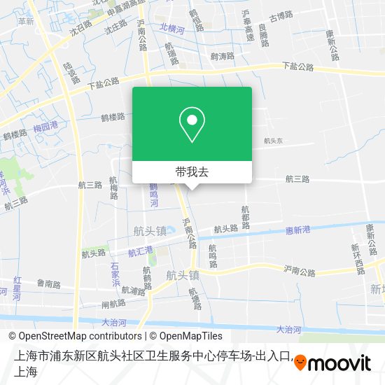上海市浦东新区航头社区卫生服务中心停车场-出入口地图