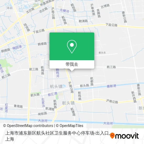 上海市浦东新区航头社区卫生服务中心停车场-出入口地图