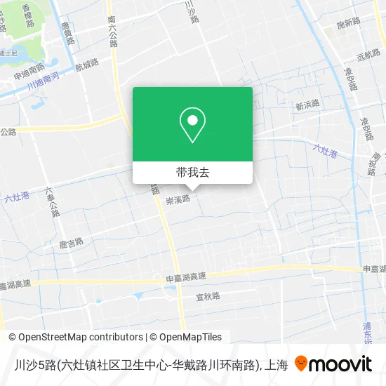 川沙5路(六灶镇社区卫生中心-华戴路川环南路)地图