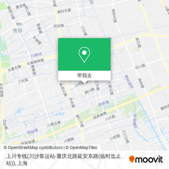 上川专线(川沙客运站-重庆北路延安东路(临时迄止站))地图